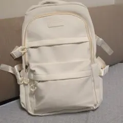 ホワイト シンプルバックパック　レディス　おしゃれ す