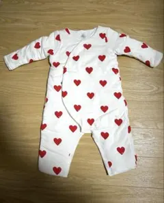値下げ！PETIT BATEAU★中綿入りハートロンパース74㎝