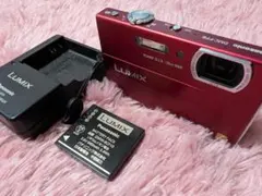 Panasonic LUMIX DMC-FP8 レッド コンデジ 動作確認済のサムネイル