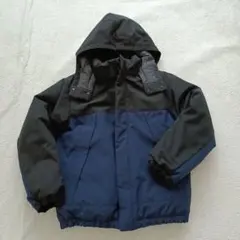 美品☆UNIQLO中綿ブルゾン 黒×ネイビー