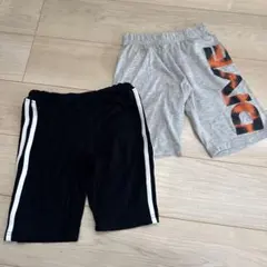 キッズ 半ズボン 2点セット 黒 グレー