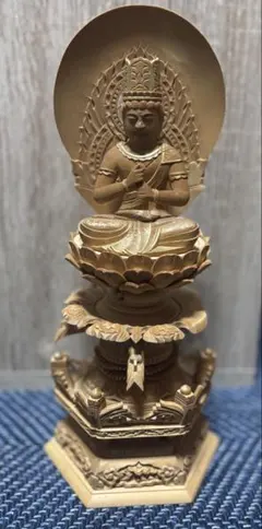 台座+光背 3.5寸坐像用#595 円台 円光 木彫 仏像付属品 - メルカリ