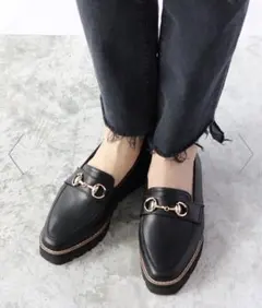 rirura様✨Fin◇フィン◇スクエアトゥ厚底ビットローファー