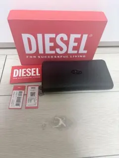 DIESEL ラウンド長財布 ブラック