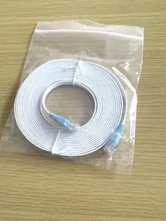 CAT.5E フラットLANケーブル ホワイト