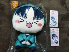 忍たま 桜もちぴこ 七松小平太 BIGぬいぐるみ ステッカー&クリアカード