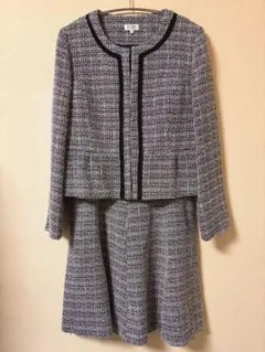 persodea ペルソディア ツイード ノーカラージャケット セットアップ 9