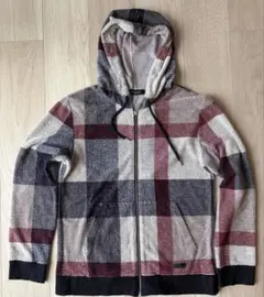 BLACK LABEL チェック柄フード付きパーカー