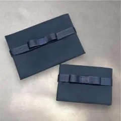 ポケットティッシュケース　ネイビー　大小2個セット　お受験
