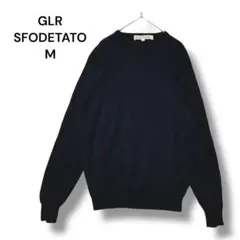 グリーンレーベルリラクシング　ニット　セーター　Ｍ　ネイビー　ウール100%