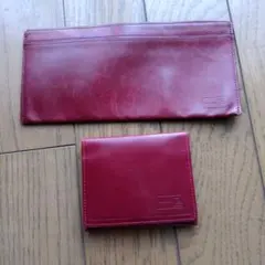 Pierre Cardin 赤長財布と小銭入れ皮製のサムネイル