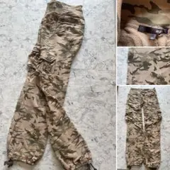 スウェット　カーゴパンツ　ベージュ　ライトカラー　ゆったりワイド