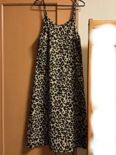 ヒョウ柄キャミソールロングワンピース