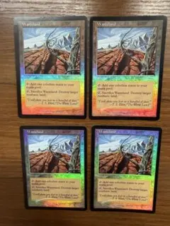 MTG 不毛の大地 プロモ Foil 4枚セット MTG 不毛の大地 プロモ Foil 4枚セット MTG 不毛の大地 foil 4枚