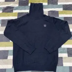 COMME CA ISM ブラックタートルネックセーター 150