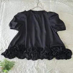 専用✨sono 　ソーノ　サニーフリルチュニックブラウス　パール　フレア　半袖 sono ソーノ サニーフリルチュニックブラウス パール フレア 半袖