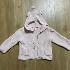 ベビーギャップ くま耳 カーディガン ピンク 80