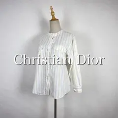 Christian Dior ストライプ 花柄刺繍 ブラウスのサムネイル