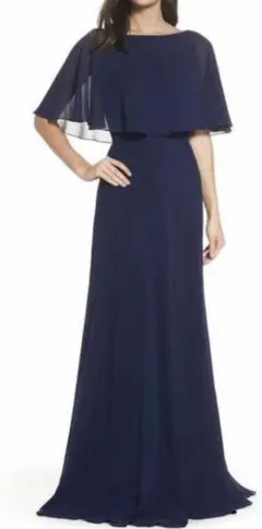 カルバンクライン ロングフォーマルドレス ネイビー サイズ6 （11号程度）