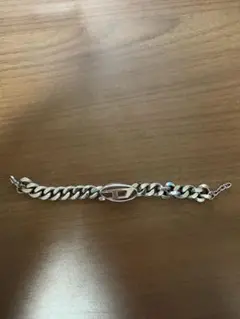 シルバー チェーンブレスレット オーバル型