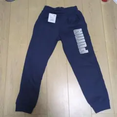 PUMA ネイビー ロゴ入りパンツ 150