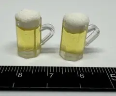 ミニチュアフード【生ビール２個　ジョッキビール】リカちゃん　ドールハウス