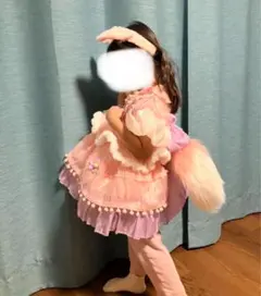 シャーリーテンプル❤︎うさぎグレコ❤︎サロペットロンパース❤︎ピンク70センチ シャーリーテンプル❤︎うさぎグレコ❤︎サロペットロンパース