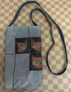 ミニ ショルダー バッグ サコッシュ 着物リメイク ハンドメイド 和柄 花柄
