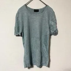 レナランゲ クルーネック 半袖 ニット ラメ M 青緑 レーヨン お出かけのサムネイル