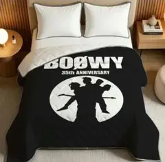 【激レア 新品】BOOWY 35周年 キルトケット ベッドカバー 120×200