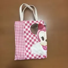 ミニーキャラクター トートバッグ ピンク