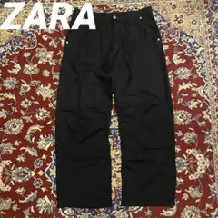 ZARA ブラック ワイドパンツ EU42