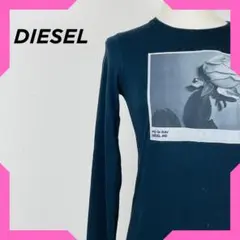 DIESEL プリント ロンT Only the Brave 黒【308】