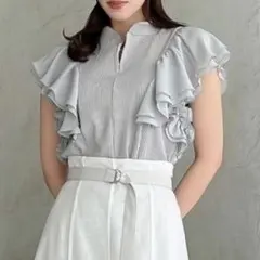 dazzlin フロント ホック フリル トップス ブラウス Fのサムネイル