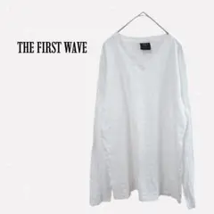 THE FIRST WAVE 【L】長袖カットソー Vネック ホワイト シンプル