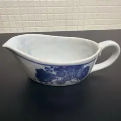 有田焼 染付 ぶどう　多用碗 片口小鉢 ドレッシング鉢 持ち手付