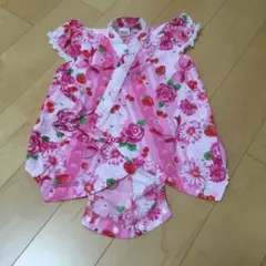 女の子 甚平 浴衣（70cm）⭐︎ピンク、花柄⭐︎