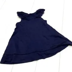 ネイビー フリル付き ワンピース UNIQLO