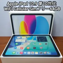 (美品)iPad 第10世代 WiFi Cellular Simフリー 64GB