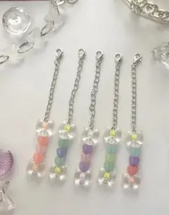 カラフルハートストラップ2個セット