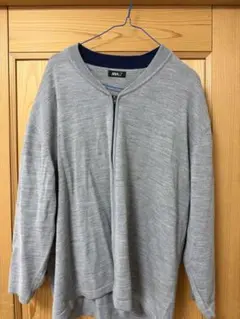 ANA グレー ジップアップ カーディガン