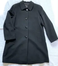 百貨店購入 カシミヤ シンプル ロングコート ブラック 冠婚葬祭 フォーマルのサムネイル
