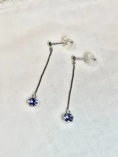 Pt900 タンザナイト スウィングピアス
