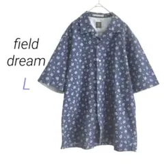 field/dream【L】メンズ 花柄 半袖シャツ