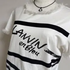 LANVIN en Bleu ロゴ 半袖カットソー 38のサムネイル