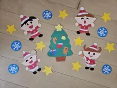 クリスマスキャラクターと装飾セット