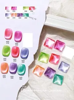 8色セット 12ml キャットアイ マグネットジェルネイル ポリッシュタイプ