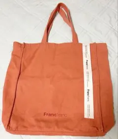 オレンジFrancfranc トートバッグ　マチあり