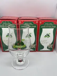GREEN LABEL×ミセスグリーンアップル足つきグラス 3個セット420ml
