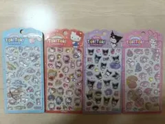 韓国サンリオ公式限定 TOK!TOK!サンリオぷっくり3Dシール 4種セット